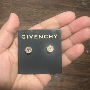 Givenchy Gold Crystal Stud Earrings